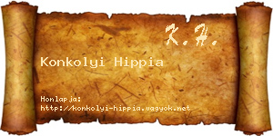 Konkolyi Hippia névjegykártya